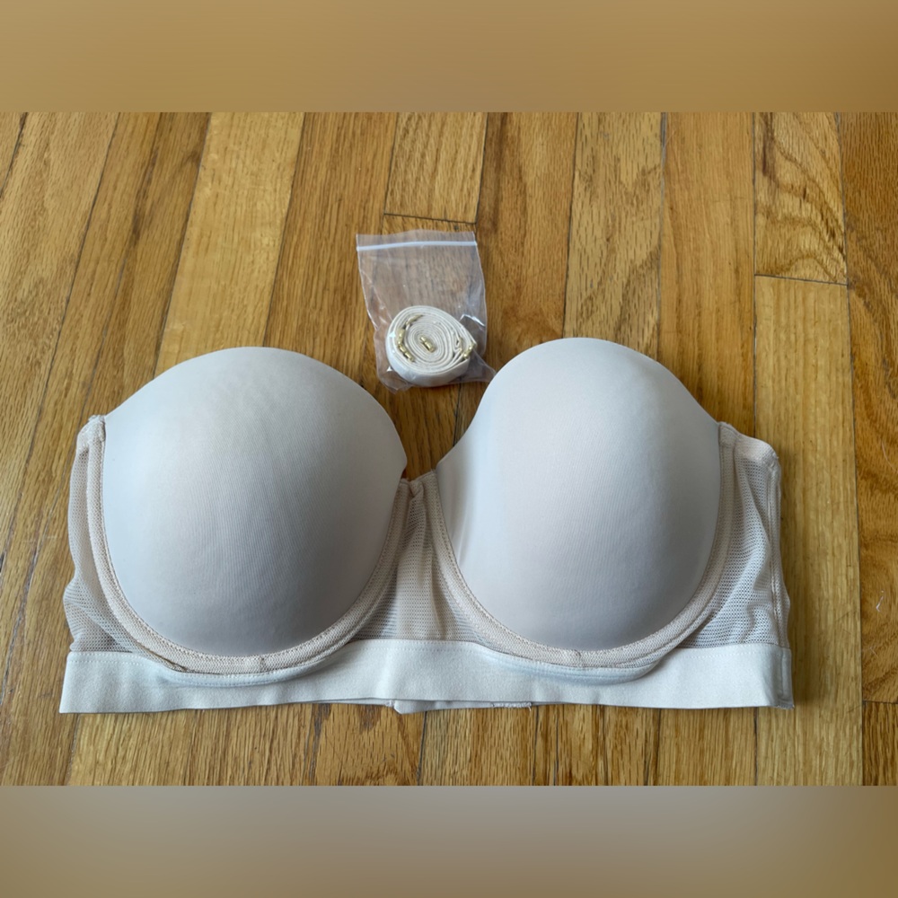 Nude Lively Smooth Strapless Convertible Bra sz 36D